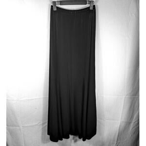 Alex Evenings Small Black Velvet Maxi Skirt Pull On Stretch Formal Party USA